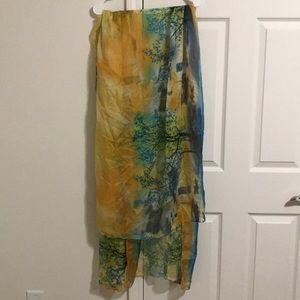 Yellow flower scarf for sale